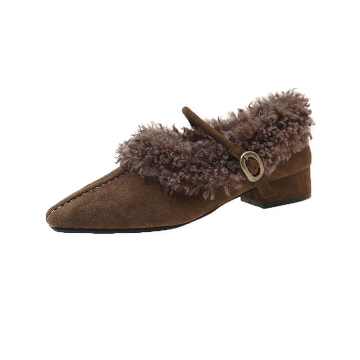 Femme Komfortable Faux Fur Hjemmesko Stilla