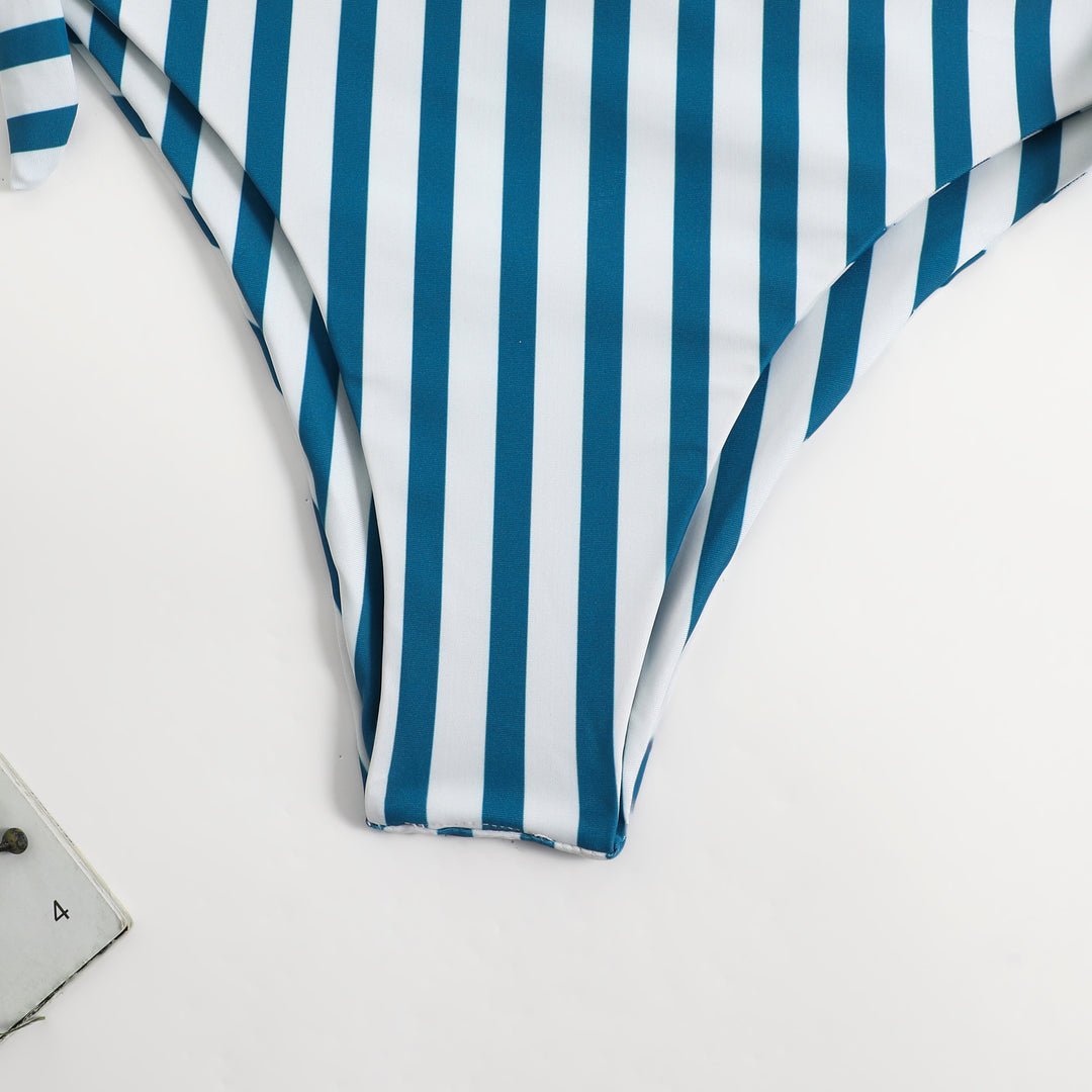 Dame Rysheudskæring stribede Bikini sæt Stilla