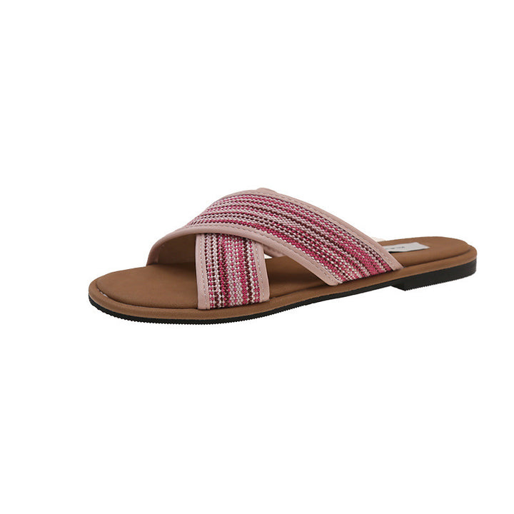 Femme Stilfulde Slip-On Remsandaler med Komfortabelt Remdesign Stilla
