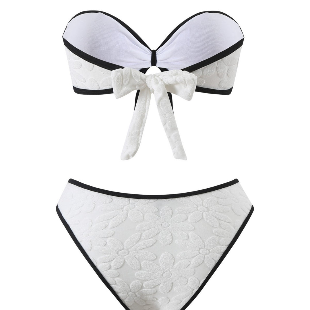 Dame blomsterprint stropløs bikini sæt Stilla