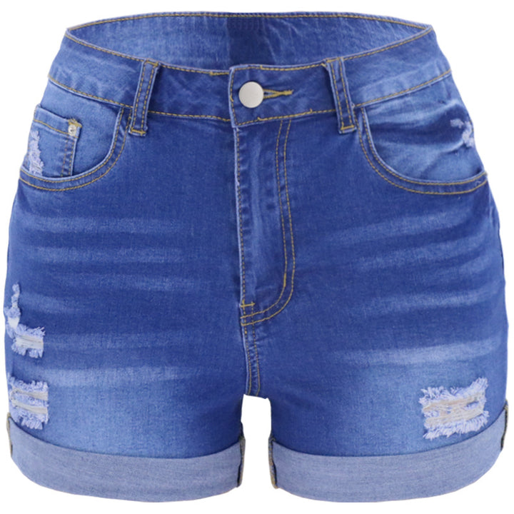 Dame jeansshorts med høj talje Stilla