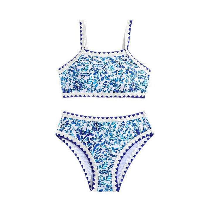 Dame bikini-sæt med blomster mønstre og behagelige stropper Stilla