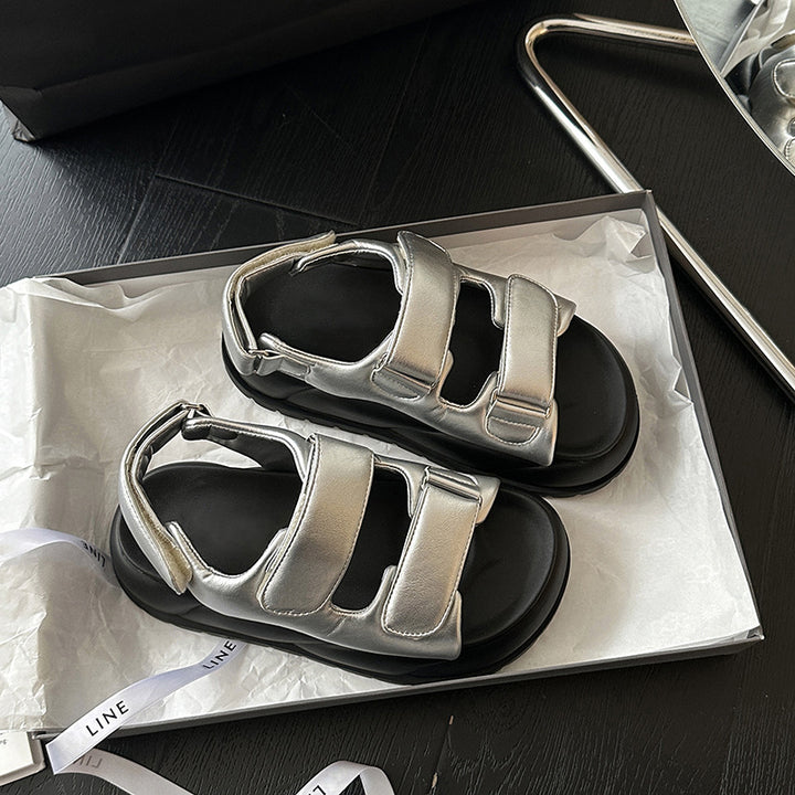Femme Justerbare Remme Plateausandaler Stilla