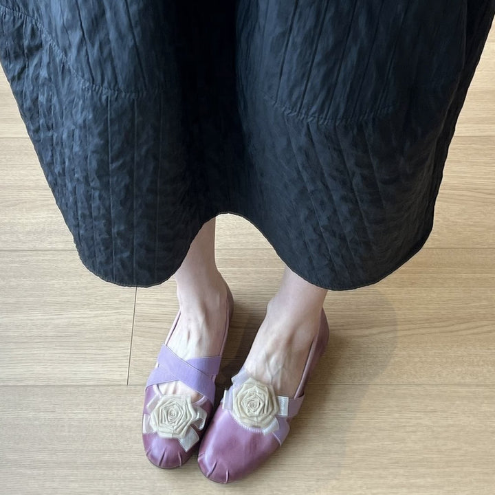 Dame Elegante Blomster Flade Sko Stilla