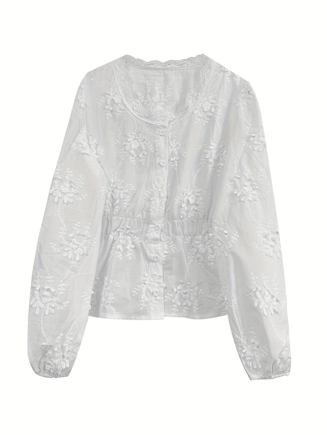 Femme Broderet Peplum-Bluse Stilla