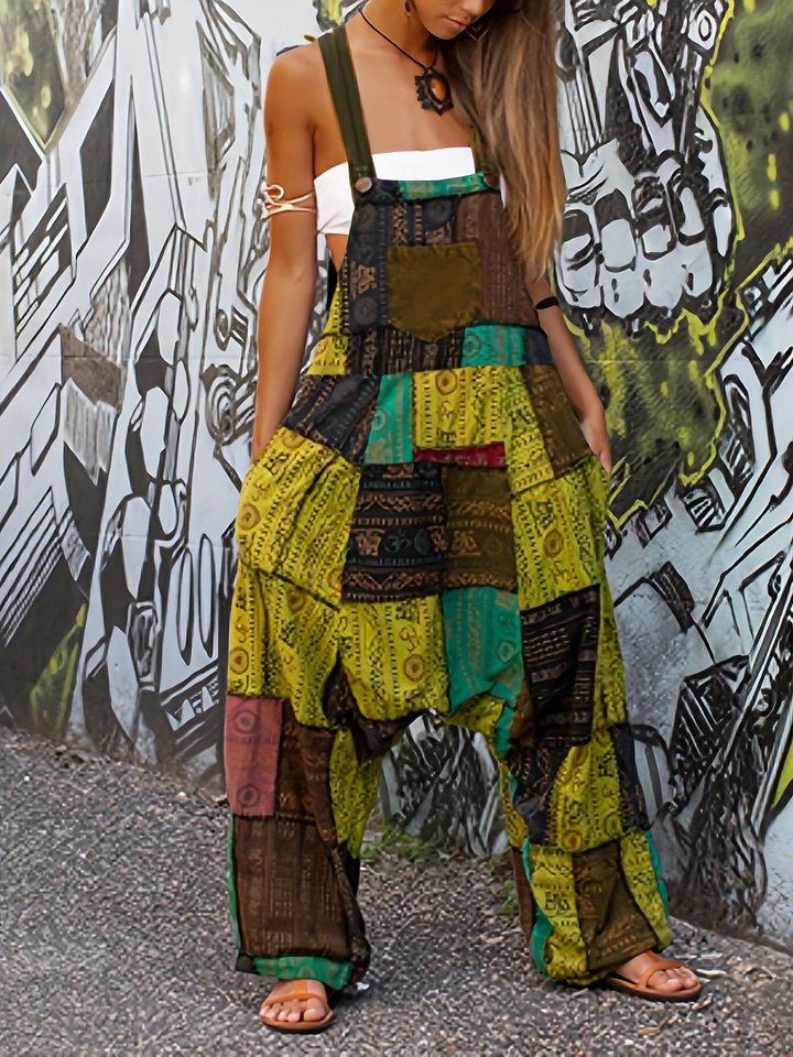Dame Casual Patchwork-Overalls Stilla