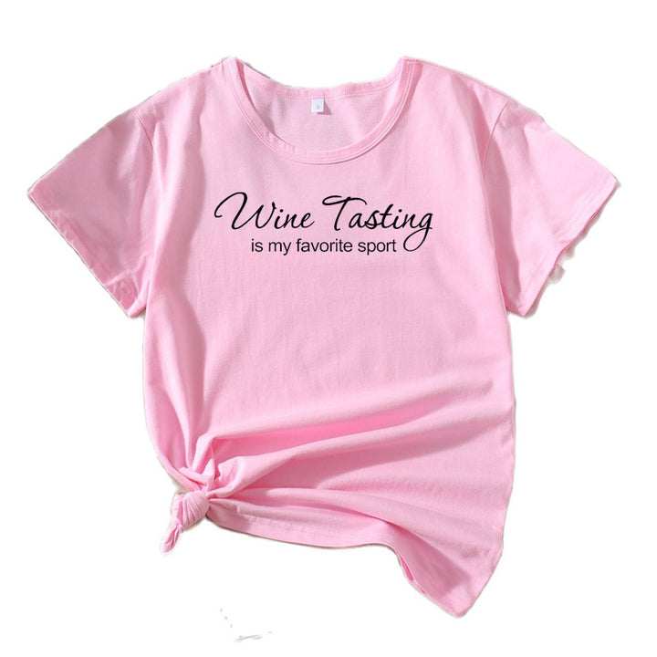 Dame Fritid Vin Nydelse T-shirt Stilla