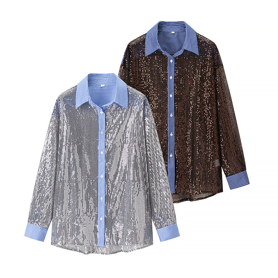 Dames Glamorous Pyjamasæt med Pailletter Stilla