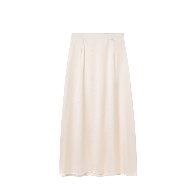 Dame Satin Maxi Nederdel Stilla