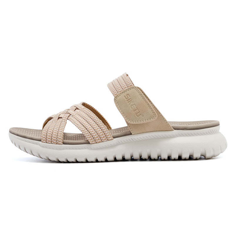 Dame komfort-sandaler med elastiske krydsremme og åndbar sål Stilla
