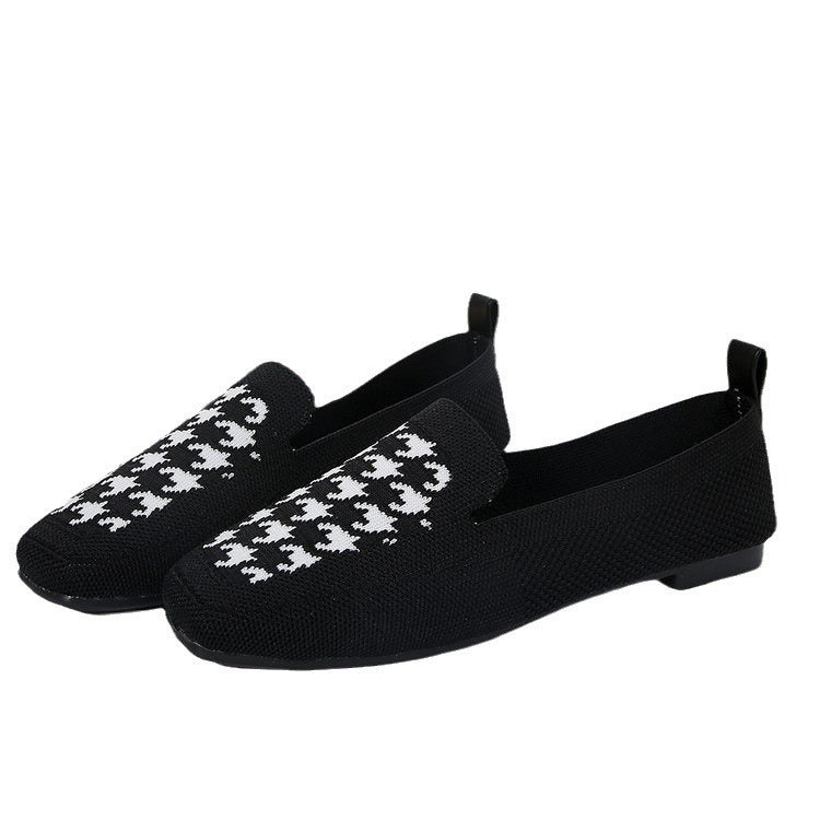 Dame elegante slippers med stilfuldt hørmønster og fleksibel sål Stilla