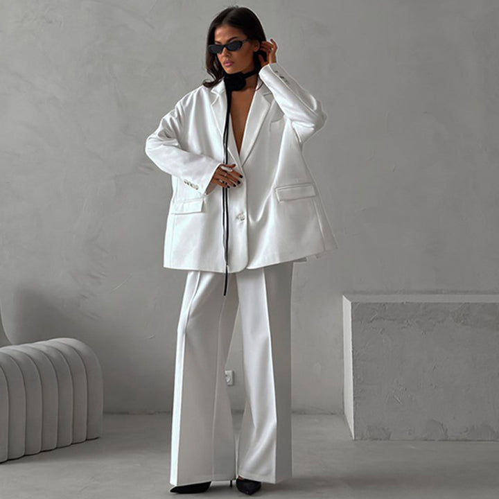 Damer elegant blazer-sæt med løs pasform Stilla