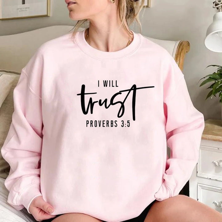 Kvinders sweatshirt med motiverende tekst og komfortabel pasform Stilla
