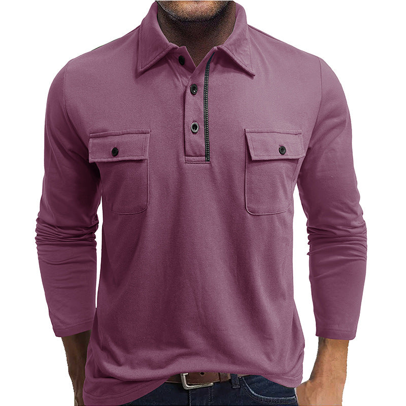 Stilla | Poloshirts bomuldsblanding Regular fit Lange ærmer Klaplommer
