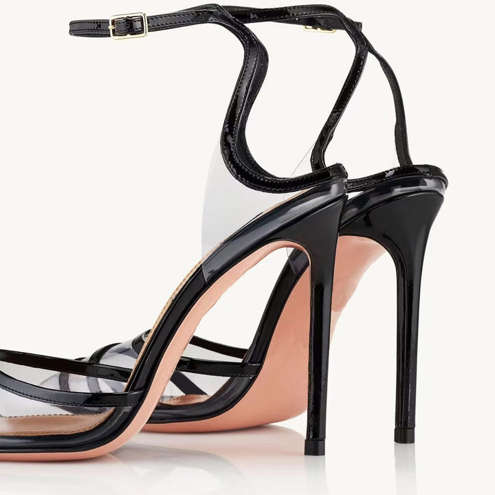 Femme Strappy Clear Heeled Sandaler Stilla