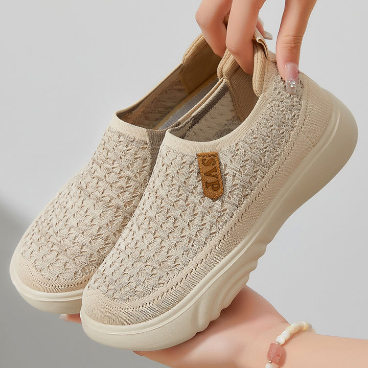 Femme Strik Slip-On Gå Sko Stilla