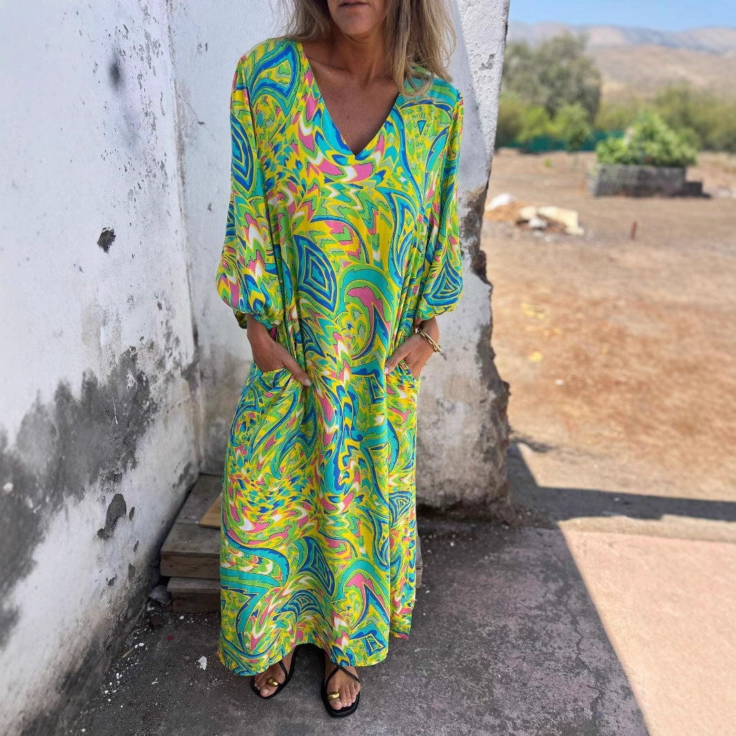 Dame Maxi-kjole i trendy Boho-stil Stilla