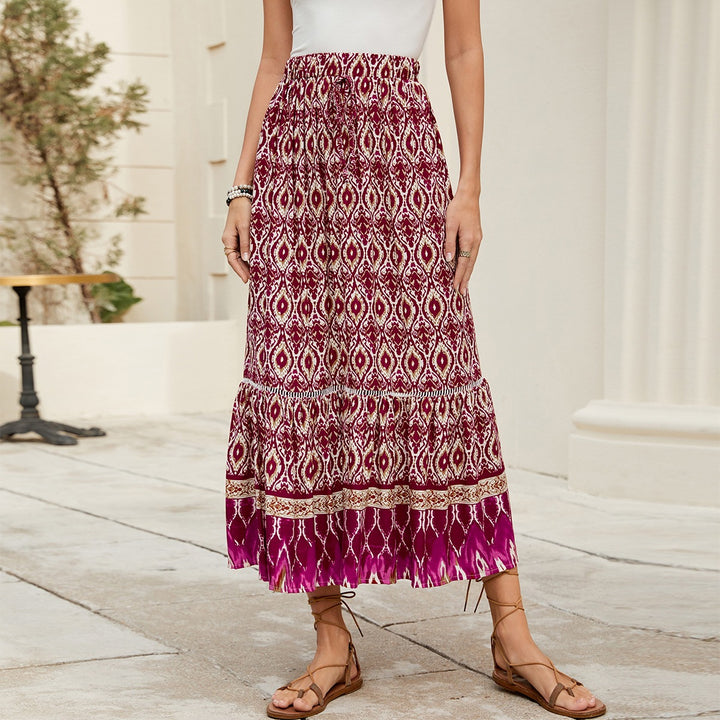 Kvinder Bohemian Floral Maxi Nederdel Stilla