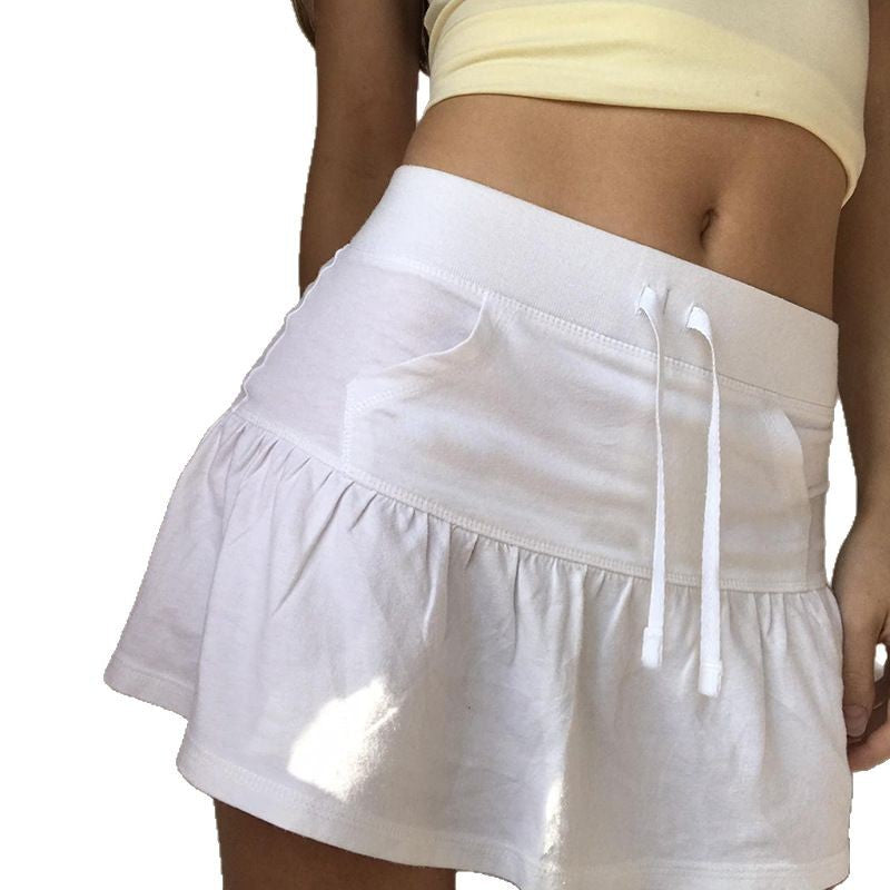 Damer mini skirt med svingende lag-design og elastisk talje Skovae