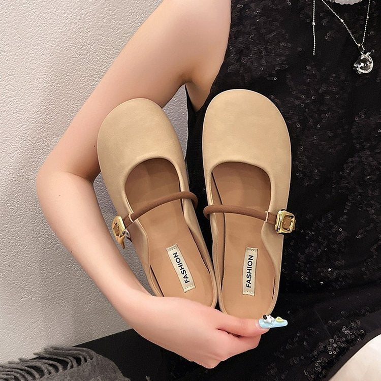 Dame elegante Mules med justerbar rem og smart spændeaccent Stilla