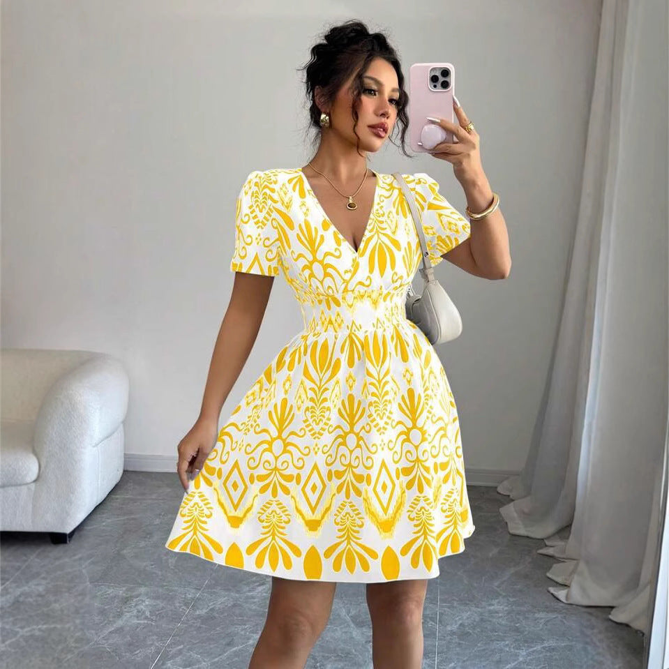 Kvinder Vintage-inspireret floral Fit and Flare Kjole Stilla