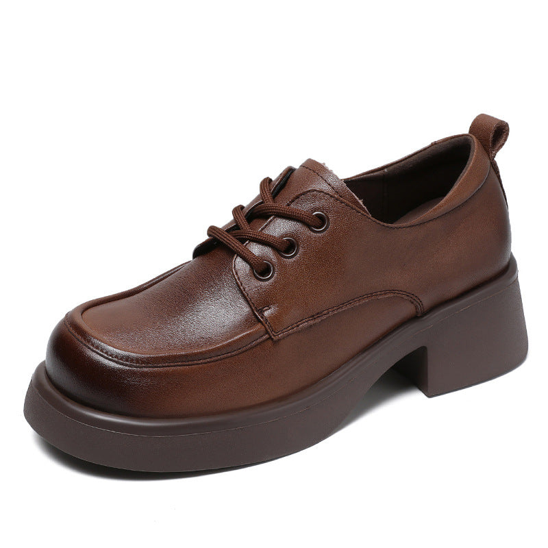 Femme Chunky Block Hæl Snøre-Oxford Stilla