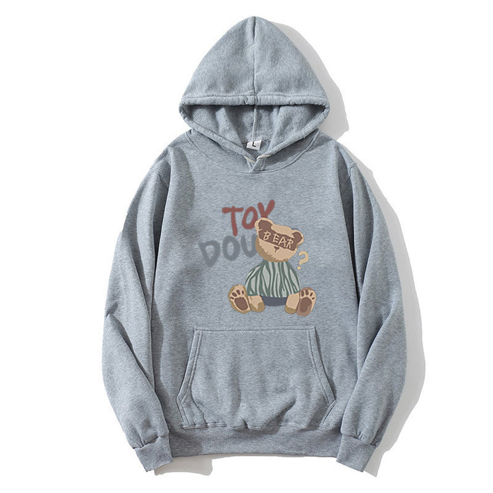 Dame hoodie med legesyg bjørnemotiv Skovae