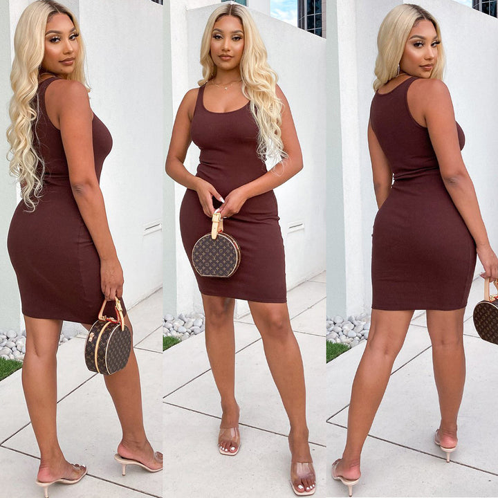 Dame Bodycon Midi Kjole Stilla