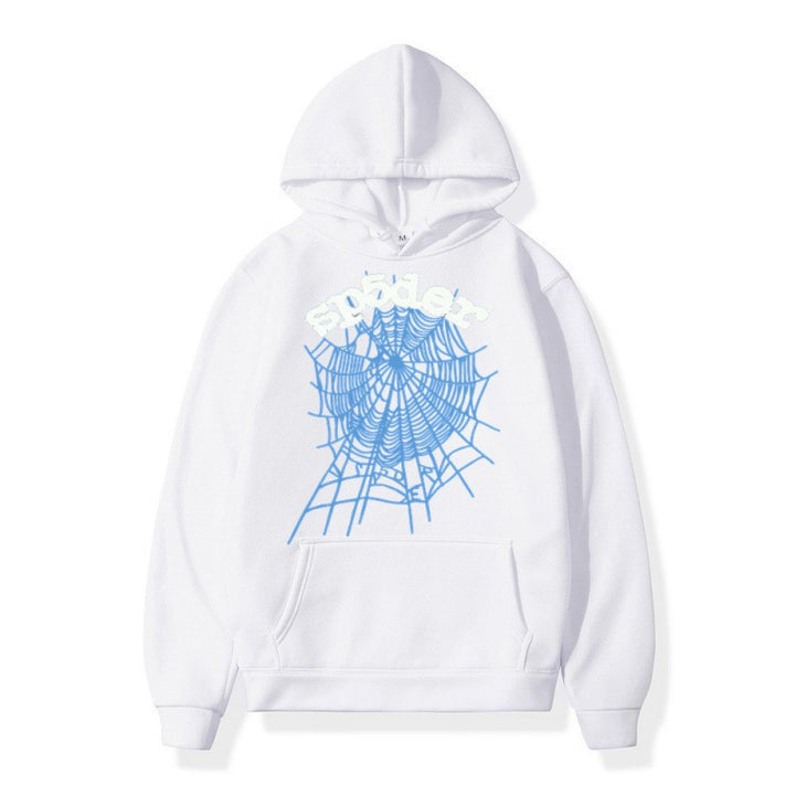 Kvinders hoodie med kreativ edderkopmønster og komfortabel pasform Skovae