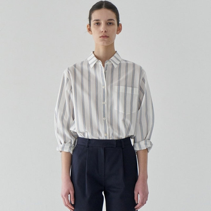 Kvinders Oversized Stribet Bluse Stilla