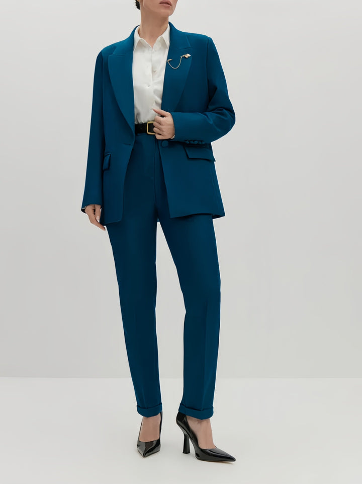 Dame Elegant Oversized Blazer med stilfuld revers og foret inderside Stilla