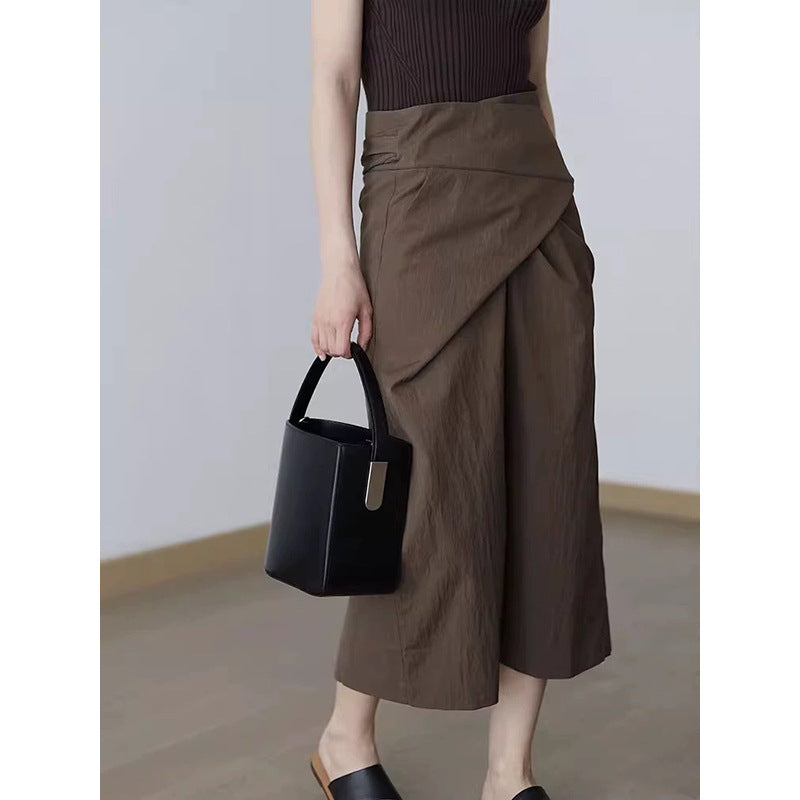 Dame elegant wrapped skirt med asymmetrisk snit og moderigtigt design Stilla