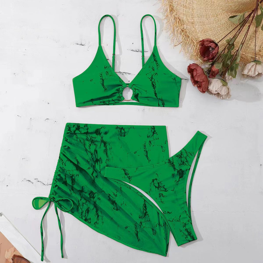 Dame Bikini-sæt med asymmetrisk nederdel og elegant udskæring Stilla