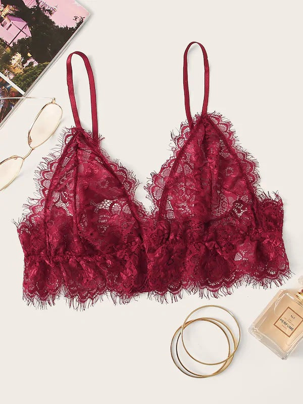 Dame Blomster-Spids-Bralette Stilla