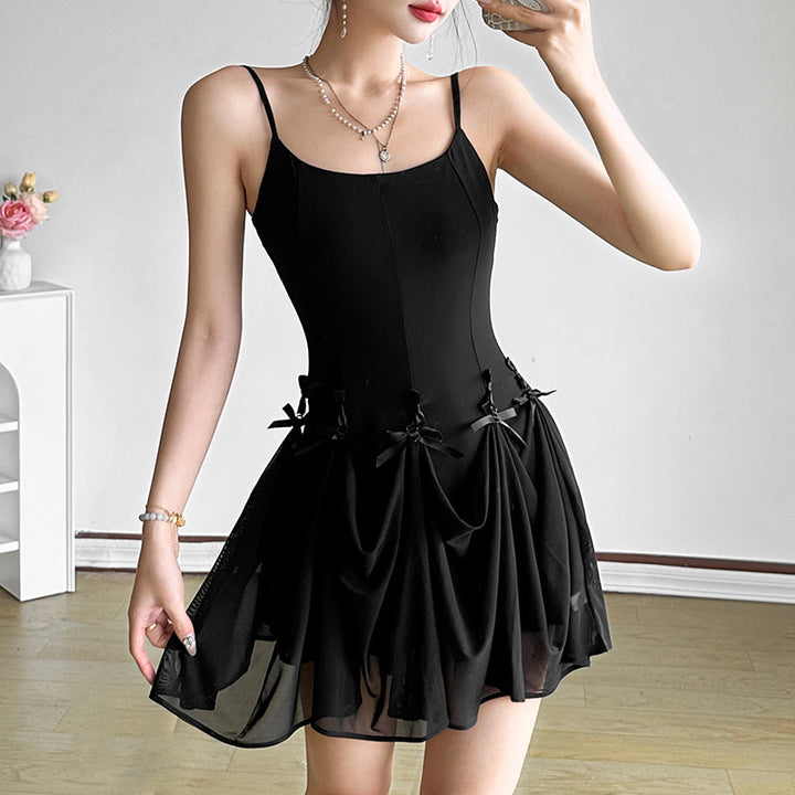 Damer gennemsigtigt maxikjole med dekorative sløjfer Stilla