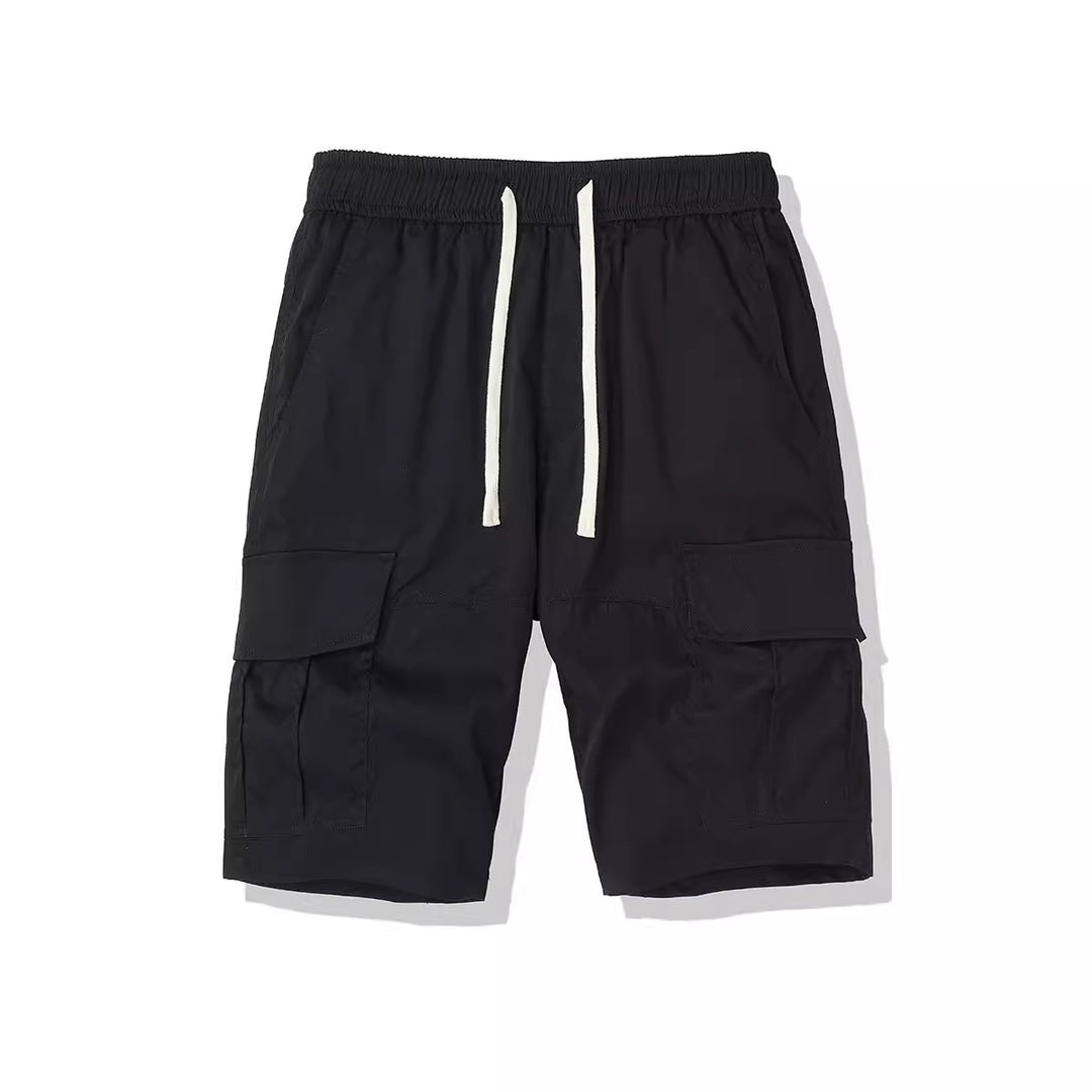 Herren Cargo-Shorts med elastisk talje og flere side lommer Stilla