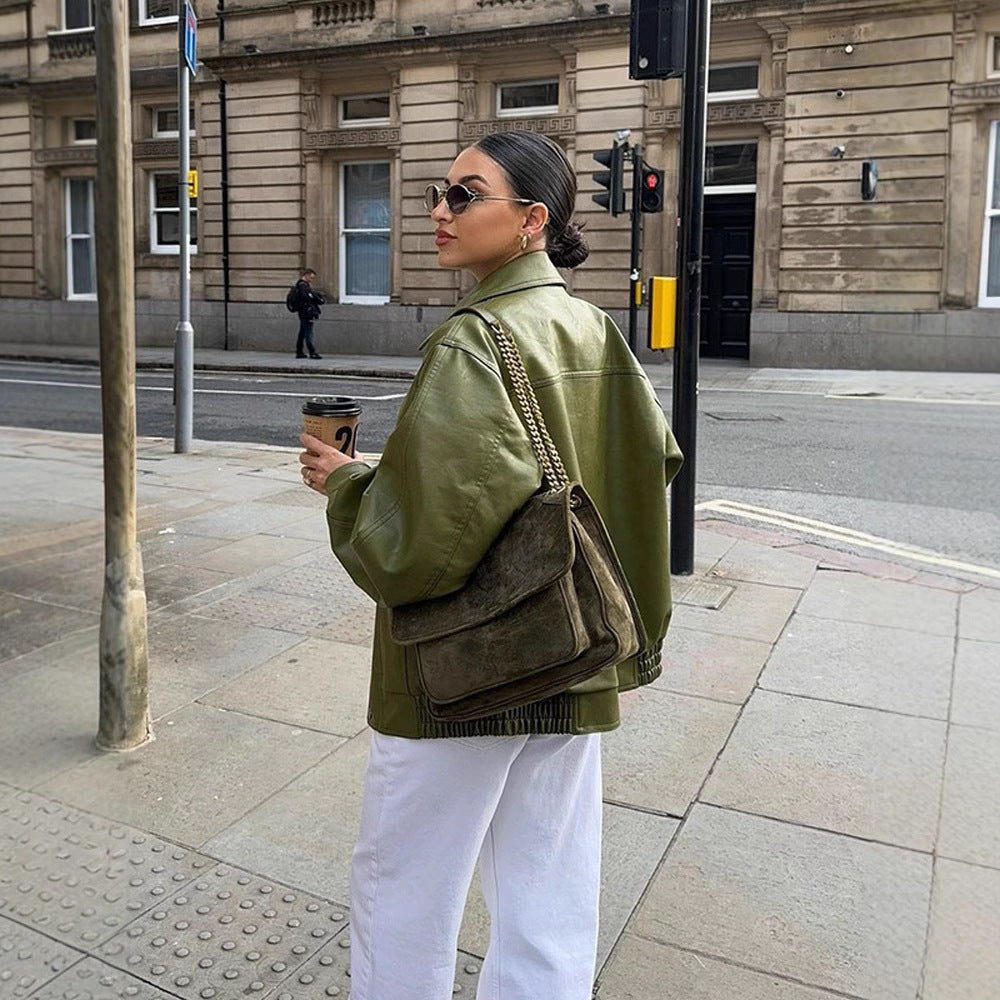 Dame Casual overgangsjakke med voluminøse ærmer Stilla