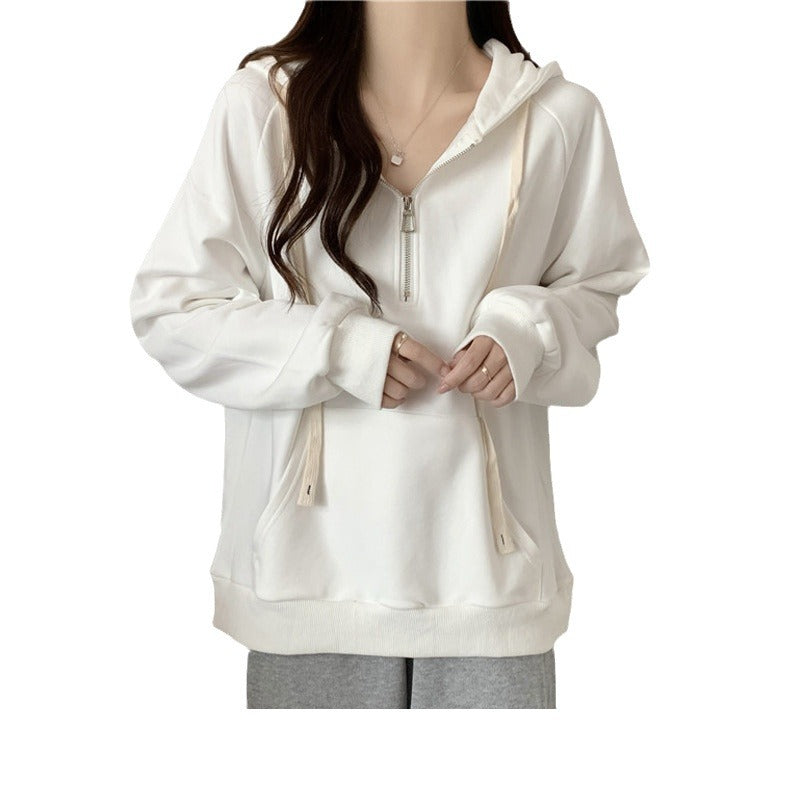 Femme Zip-Up Hættetrøje Sweatshirt med blødt fleecefor Stilla