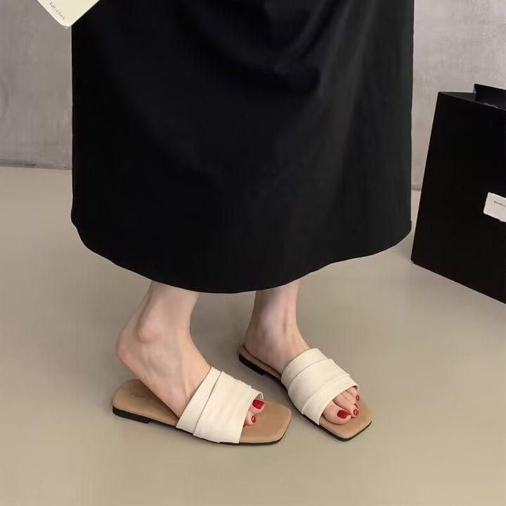 Femme Slide Sandaler med struktureret rem Stilla