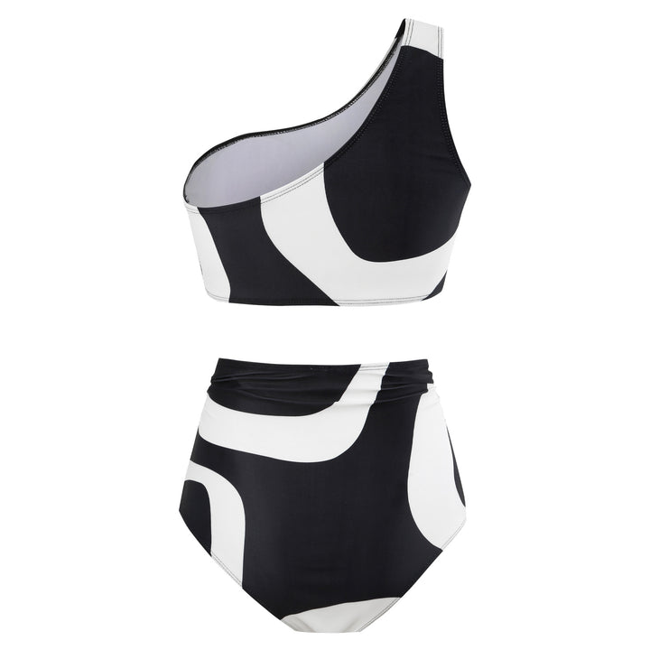 Dame bikini sæt med asymmetrisk top og sarong Stilla