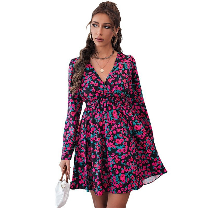 Dame Blomsterprint Wrap Kjole Stilla