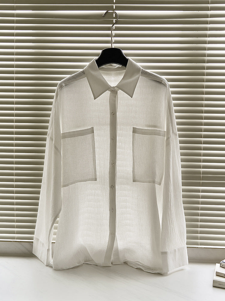 Damer elegant bluse med praktiske lommer og moderne snit Stilla