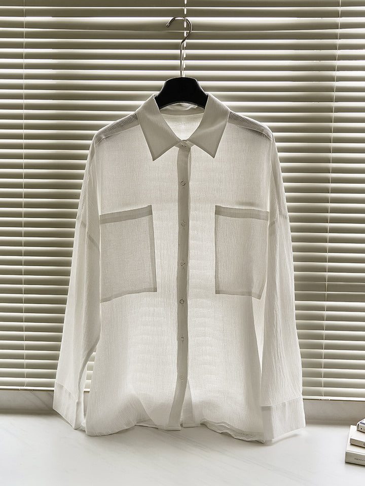 Damer elegant bluse med praktiske lommer og moderne snit Stilla
