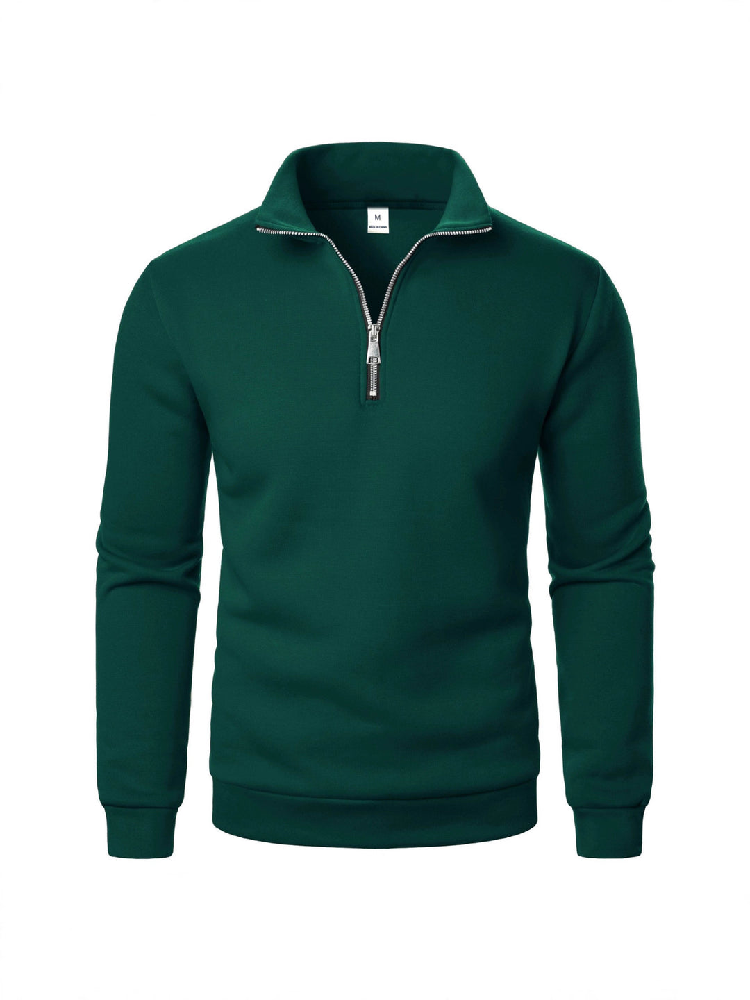 Herre fleece pullover med praktisk stående krave og lynlås Skovae