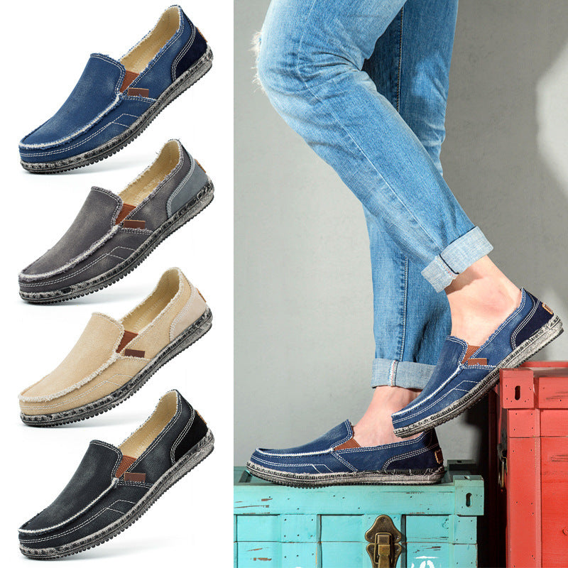 Herren Fritid Slip-On Canvas Sko Stilla