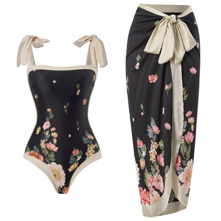 Dame badedragt med blomsterdesign og justerbare stropper Stilla