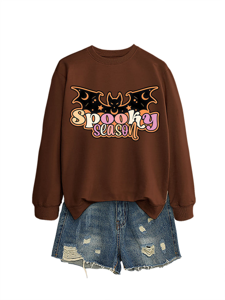 Kvinders sweatshirt med kreativ Halloween-design Stilla