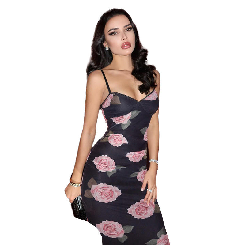 Dame Floral Print Midi Kjole Stilla 1751522630