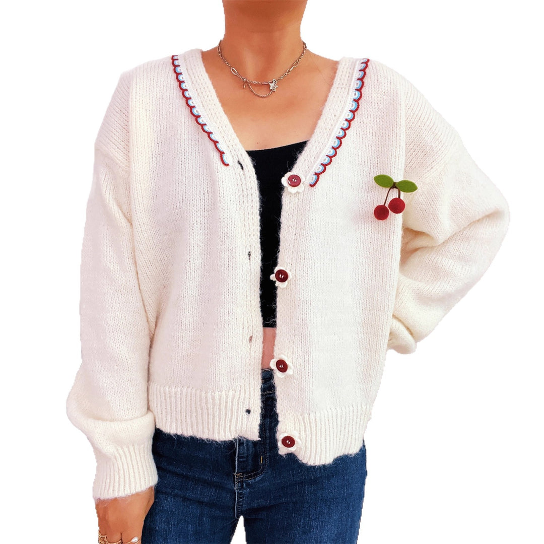 Kvinders hyggelige cardigan med legende blomstermønster og knapdetaljer Stilla