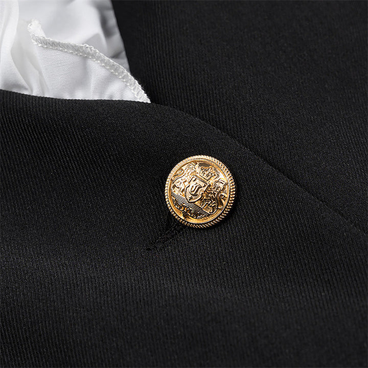 Femme Elegant Rynke-Blazer med Knapdetaljer Stilla